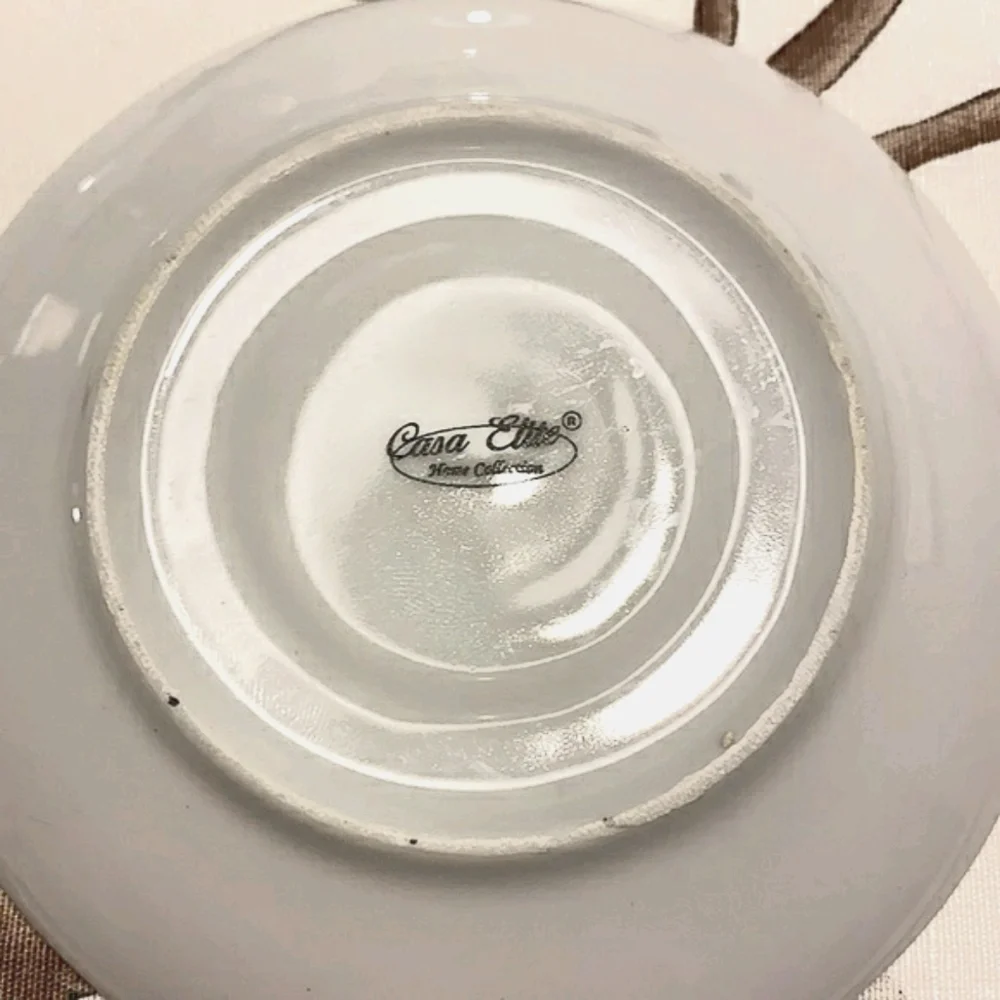 Casa Elite Mini Cups and Saucers With Gold Rims